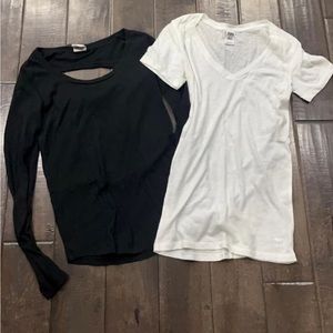 Pink by Victoria Secret set of 2 shirts size xsmall
